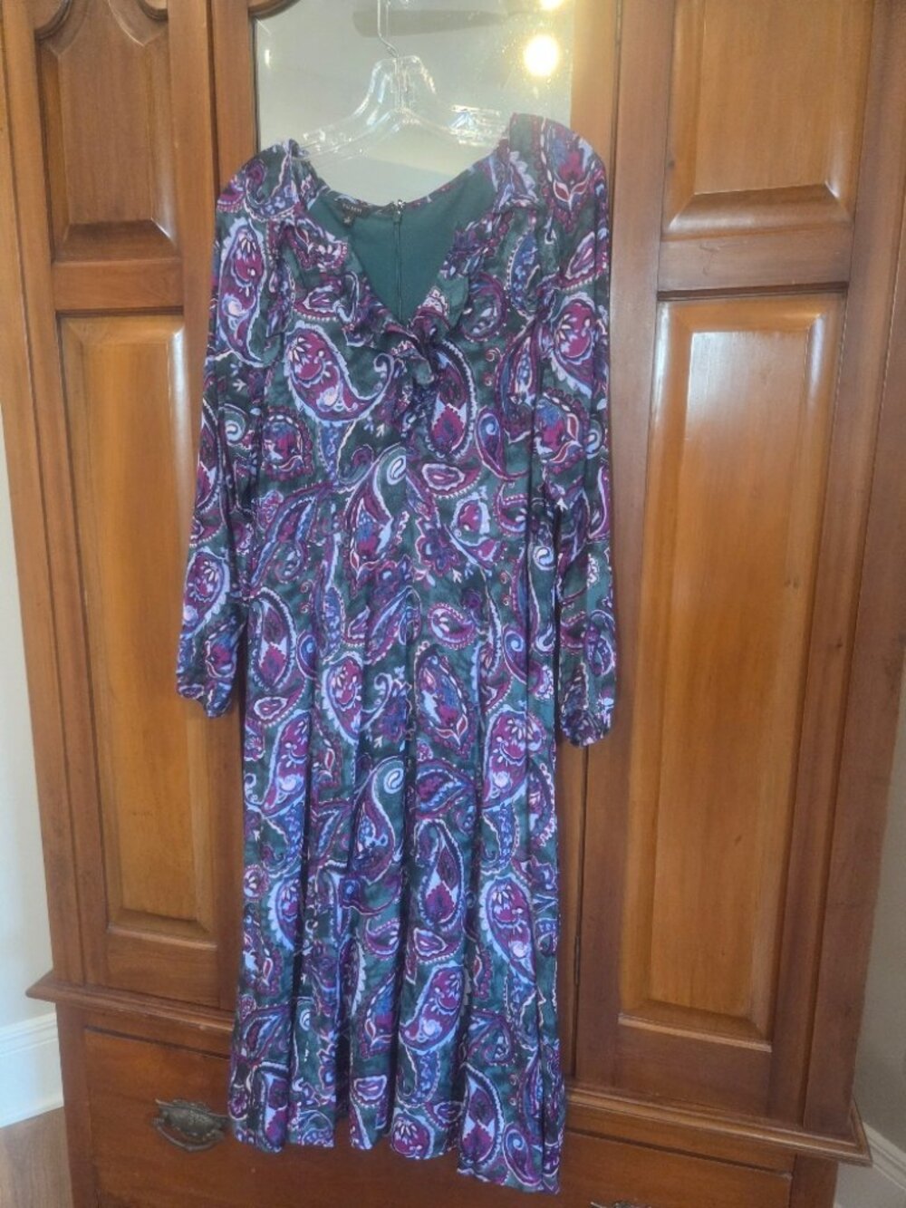 Talbots V-Neck ruffle dress